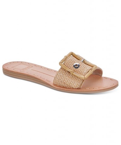 Docle Vita Women's Dasa Buckle Detailed Slide Sandals Yellow $35.00 Shoes