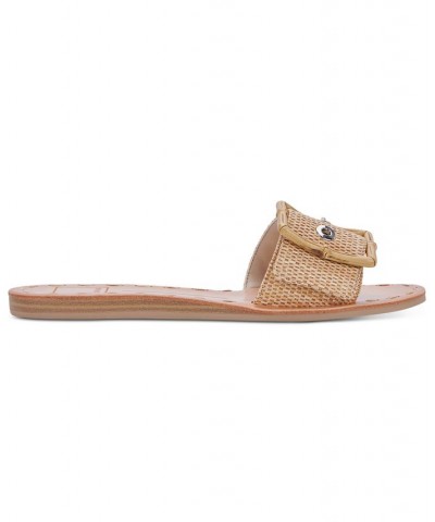 Docle Vita Women's Dasa Buckle Detailed Slide Sandals Yellow $35.00 Shoes