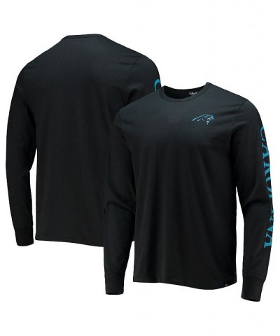 Men's '47 Black Carolina Panthers Franklin Long Sleeve T-shirt $28.79 T-Shirts