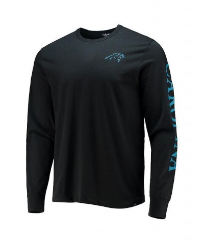 Men's '47 Black Carolina Panthers Franklin Long Sleeve T-shirt $28.79 T-Shirts