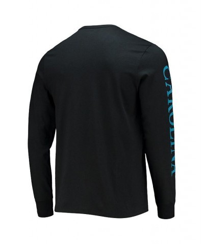 Men's '47 Black Carolina Panthers Franklin Long Sleeve T-shirt $28.79 T-Shirts