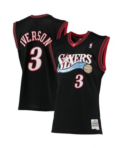 Men's Allen Iverson Black Philadelphia 76ers Big and Tall Hardwood Classics Jersey $69.00 Jersey