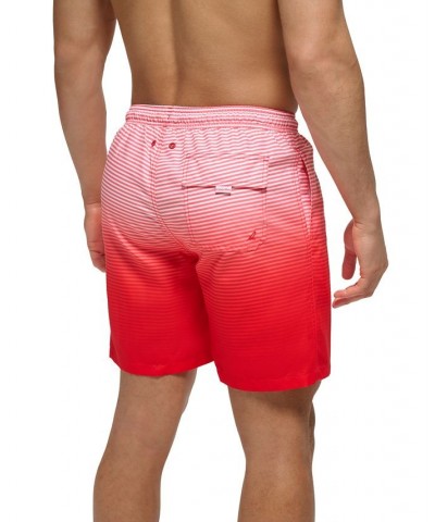 Calvin Kelin Men's Regular-Fit OmbrÉ Gradient Stripe UPF 50+ 7" Swim Trunks PD05 $20.05 Swimsuits