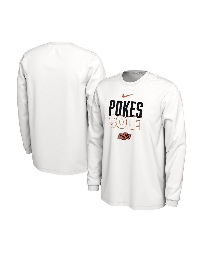 Men's White Oklahoma State Cowboys On Court Long Sleeve T-shirt $29.49 T-Shirts