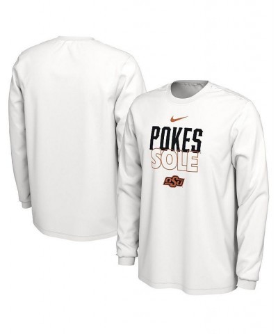 Men's White Oklahoma State Cowboys On Court Long Sleeve T-shirt $29.49 T-Shirts