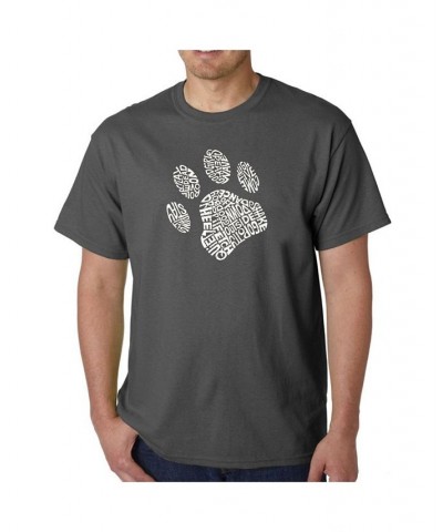 Men's Word Art T-Shirt - Dog Paw Gray $20.99 T-Shirts