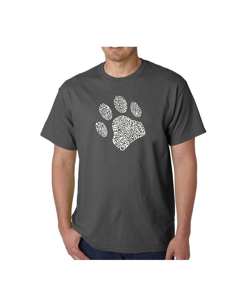 Men's Word Art T-Shirt - Dog Paw Gray $20.99 T-Shirts