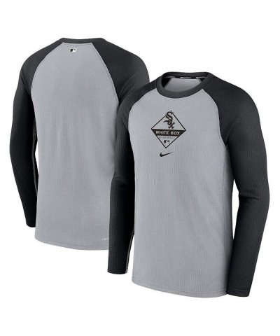 Men's Gray, Black Chicago White Sox Game Authentic Collection Performance Raglan Long Sleeve T-shirt $26.00 T-Shirts