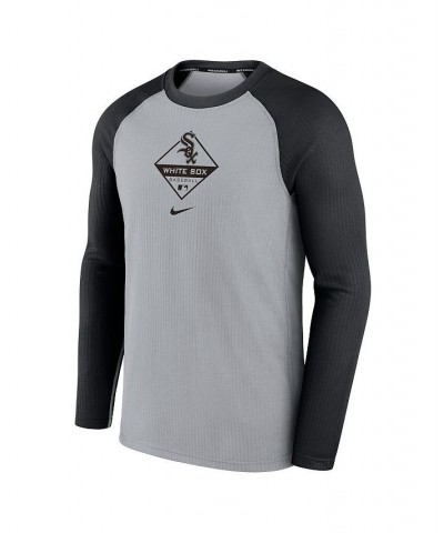 Men's Gray, Black Chicago White Sox Game Authentic Collection Performance Raglan Long Sleeve T-shirt $26.00 T-Shirts