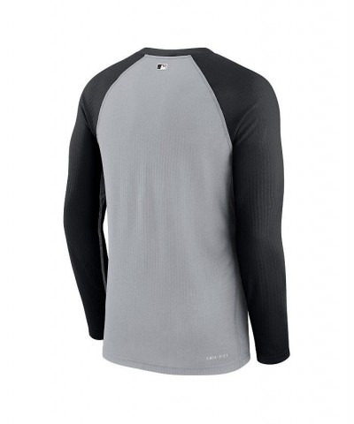 Men's Gray, Black Chicago White Sox Game Authentic Collection Performance Raglan Long Sleeve T-shirt $26.00 T-Shirts