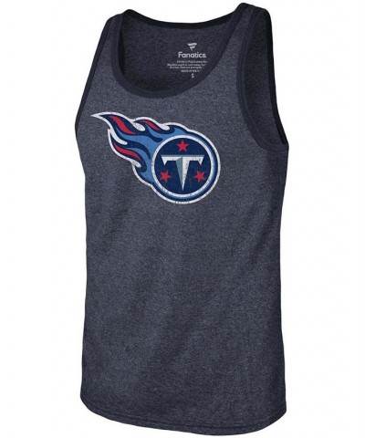 Men's Derrick Henry Navy Tennessee Titans Name Number Tri-Blend Tank Top $27.25 T-Shirts