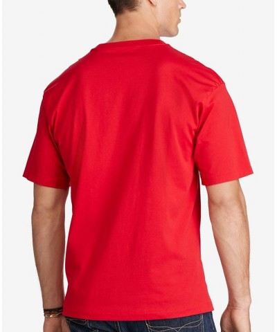 Men's Big & Tall Crew-Neck Pocket T-Shirt Red $34.45 T-Shirts