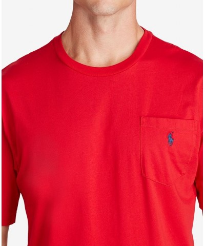 Men's Big & Tall Crew-Neck Pocket T-Shirt Red $34.45 T-Shirts