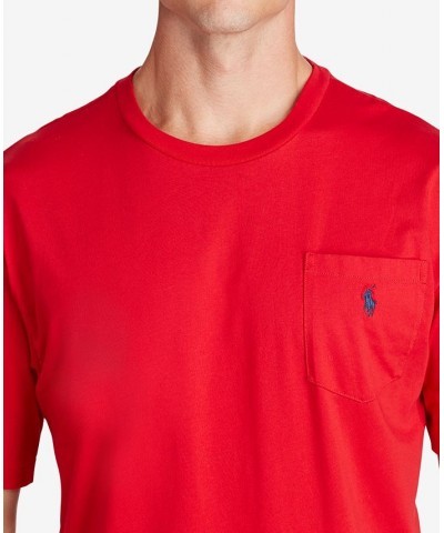 Men's Big & Tall Crew-Neck Pocket T-Shirt Red $34.45 T-Shirts