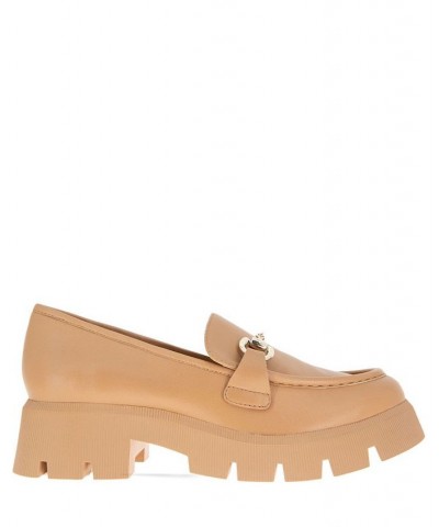 Women's Raylin Platform Loafer Tan Leather $65.33 Shoes