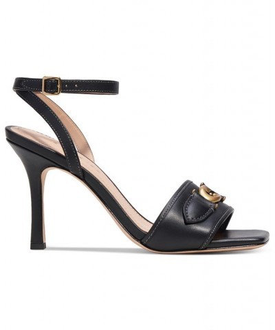 Women's Kyra Ankle-Strap "C" Dress Sandals Black $106.60 Shoes