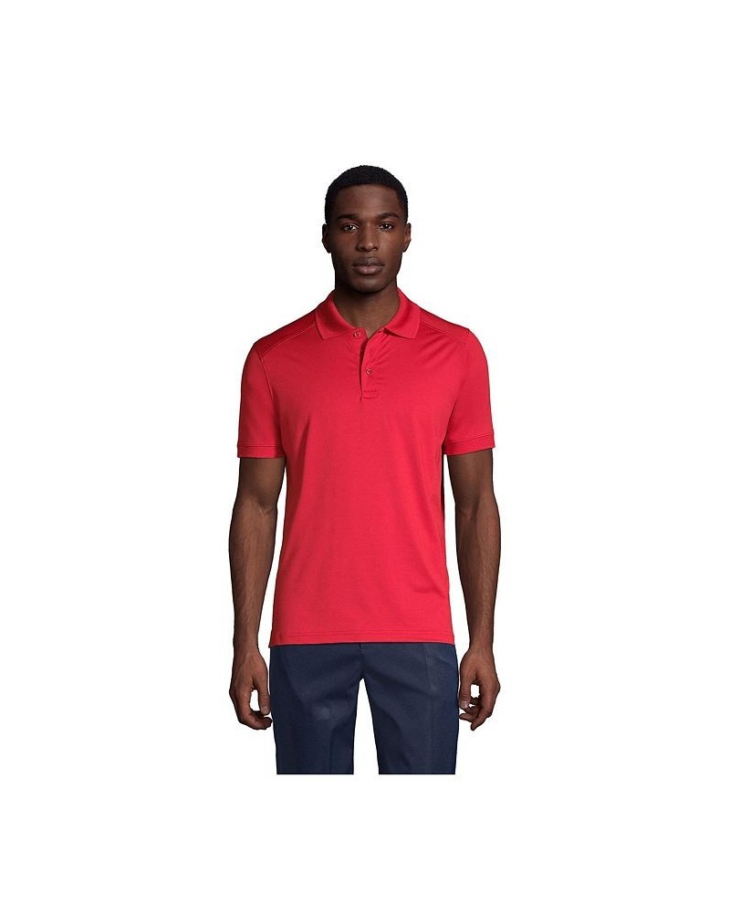 School Uniform Men's Short Sleeve Rapid Dry Polo Shirt Red $31.29 Polo Shirts