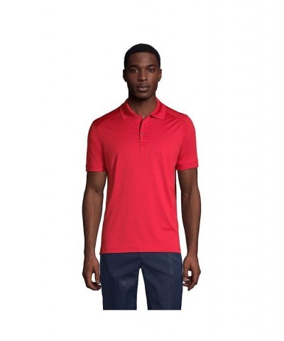 School Uniform Men's Short Sleeve Rapid Dry Polo Shirt Red $31.29 Polo Shirts