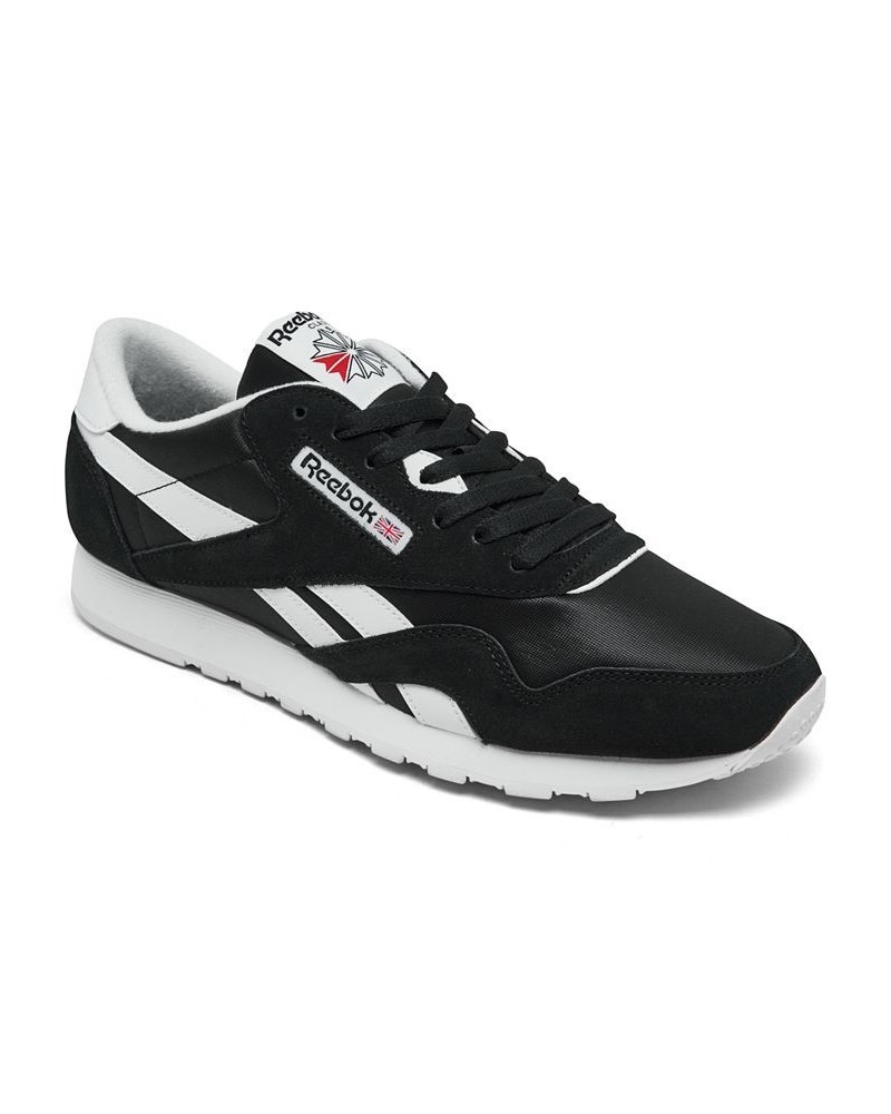 Men's Classic Nylon Casual Sneakers Black $35.70 Shoes