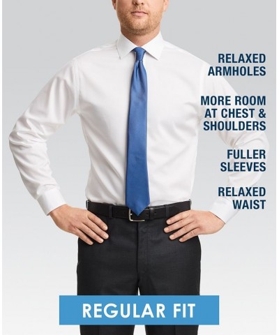 Men's Classic-Fit Non-Iron Performance French Cuff Dress Shirt Blue $28.86 Dress Shirts