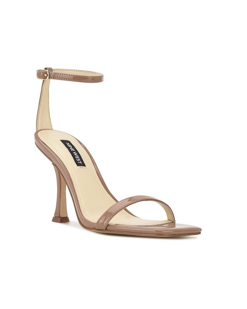 Women's Yess Square Toe Tapered Heel Dress Sandals PD02 $45.60 Shoes