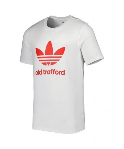 Men's White Manchester United Old Trafford Trefoil T-shirt $16.45 T-Shirts