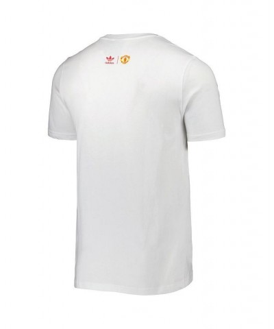 Men's White Manchester United Old Trafford Trefoil T-shirt $16.45 T-Shirts