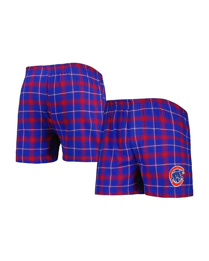 Men's Royal, Red Chicago Cubs Ledger Flannel Boxers $20.99 Underwear