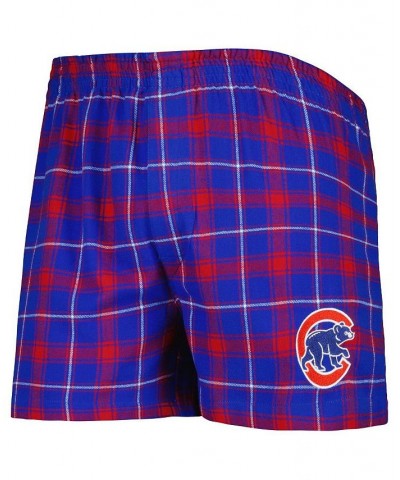 Men's Royal, Red Chicago Cubs Ledger Flannel Boxers $20.99 Underwear