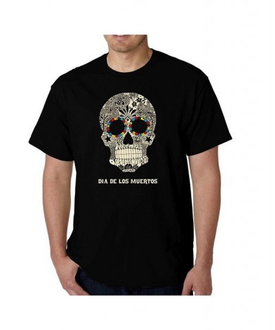 Men's Word Art - Dia De Los Muertos T-Shirt Black $18.54 T-Shirts