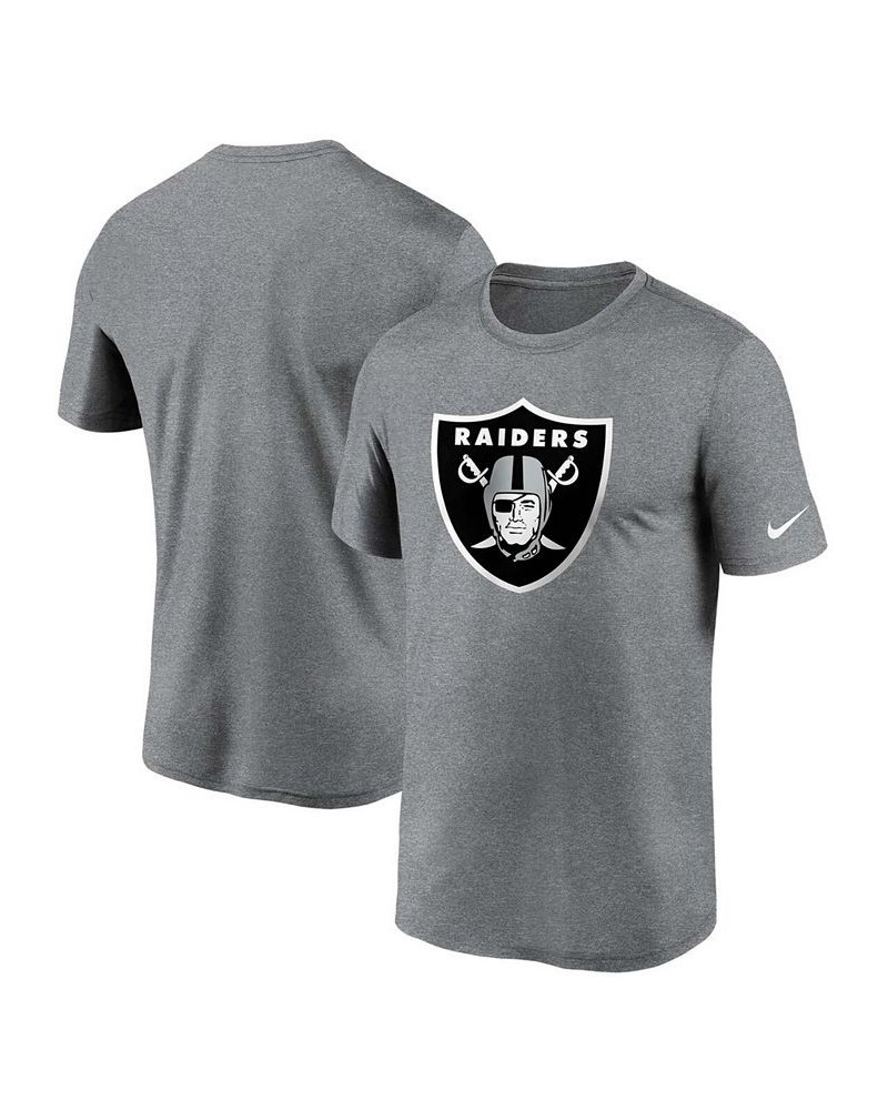 Men's Big and Tall Heathered Charcoal Las Vegas Raiders Logo Essential Legend Performance T-shirt $20.39 T-Shirts