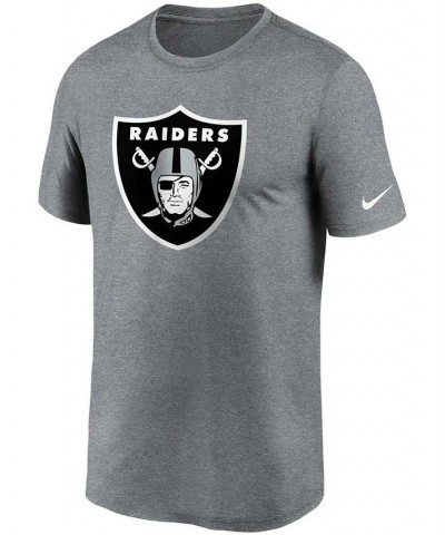 Men's Big and Tall Heathered Charcoal Las Vegas Raiders Logo Essential Legend Performance T-shirt $20.39 T-Shirts