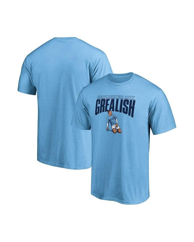 Men's Jack Grealish Sky Blue Manchester City Player Graphic T-shirt $17.20 T-Shirts