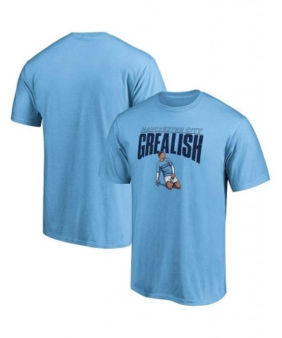 Men's Jack Grealish Sky Blue Manchester City Player Graphic T-shirt $17.20 T-Shirts