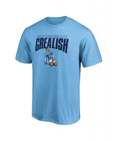 Men's Jack Grealish Sky Blue Manchester City Player Graphic T-shirt $17.20 T-Shirts