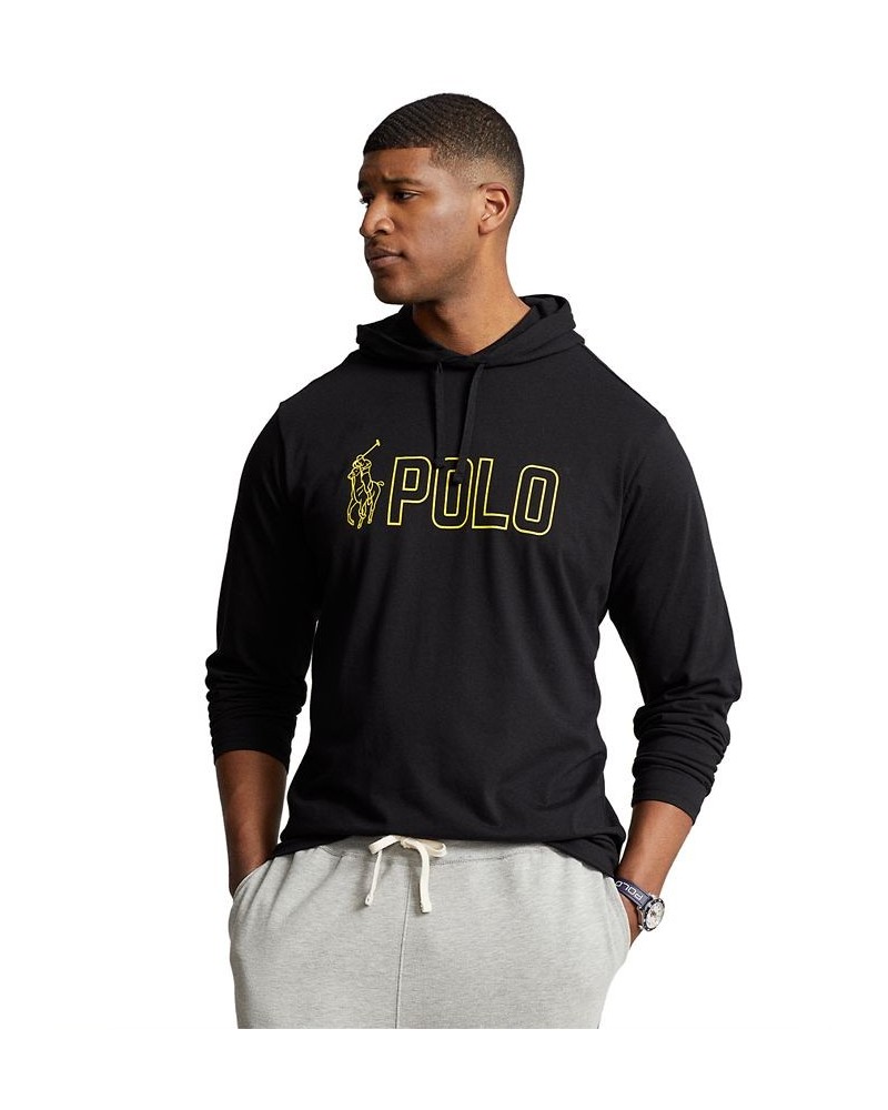 Men's Big & Tall Logo Jersey Hooded T-Shirt Black $42.07 T-Shirts