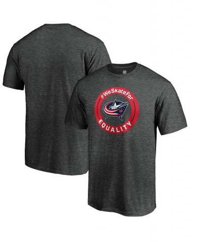 Men's Branded Heather Charcoal Columbus Blue Jackets WeSkateFor T-shirt $20.13 T-Shirts