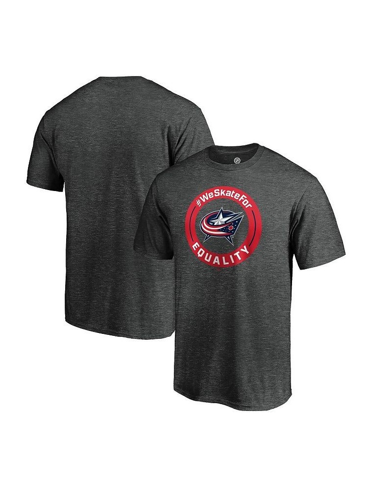 Men's Branded Heather Charcoal Columbus Blue Jackets WeSkateFor T-shirt $20.13 T-Shirts