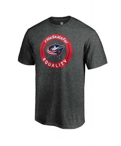 Men's Branded Heather Charcoal Columbus Blue Jackets WeSkateFor T-shirt $20.13 T-Shirts