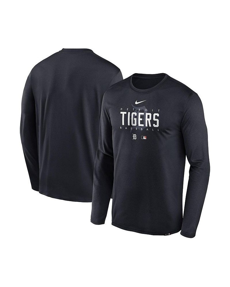 Men's Navy Detroit Tigers Authentic Collection Team Logo Legend Performance Long Sleeve T-shirt $22.55 T-Shirts