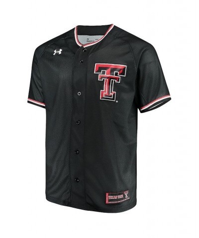 Men's Black Texas Tech Red Raiders Performance Replica Baseball Jersey $35.70 Jersey