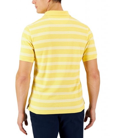 Men's Retro Stripe Polo Yellow $13.49 Polo Shirts