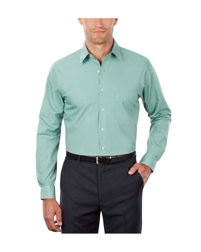 Men's Classic-Fit Point Collar Poplin Dress Shirt Leaf $14.51 Dress Shirts