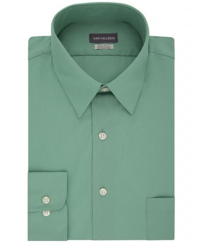 Men's Classic-Fit Point Collar Poplin Dress Shirt Leaf $14.51 Dress Shirts