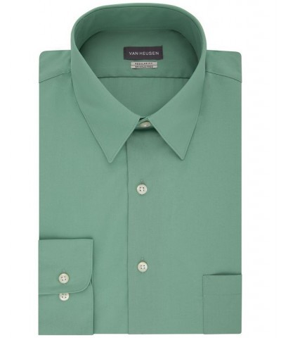 Men's Classic-Fit Point Collar Poplin Dress Shirt Leaf $14.51 Dress Shirts