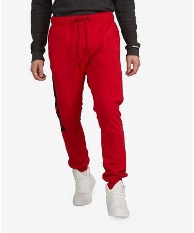 Men's Big and Tall Track Em Down Joggers Red $30.16 Pants