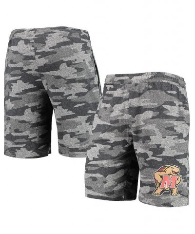 Men's Charcoal, Gray Maryland Terrapins Camo Backup Terry Jam Lounge Shorts $25.49 Shorts