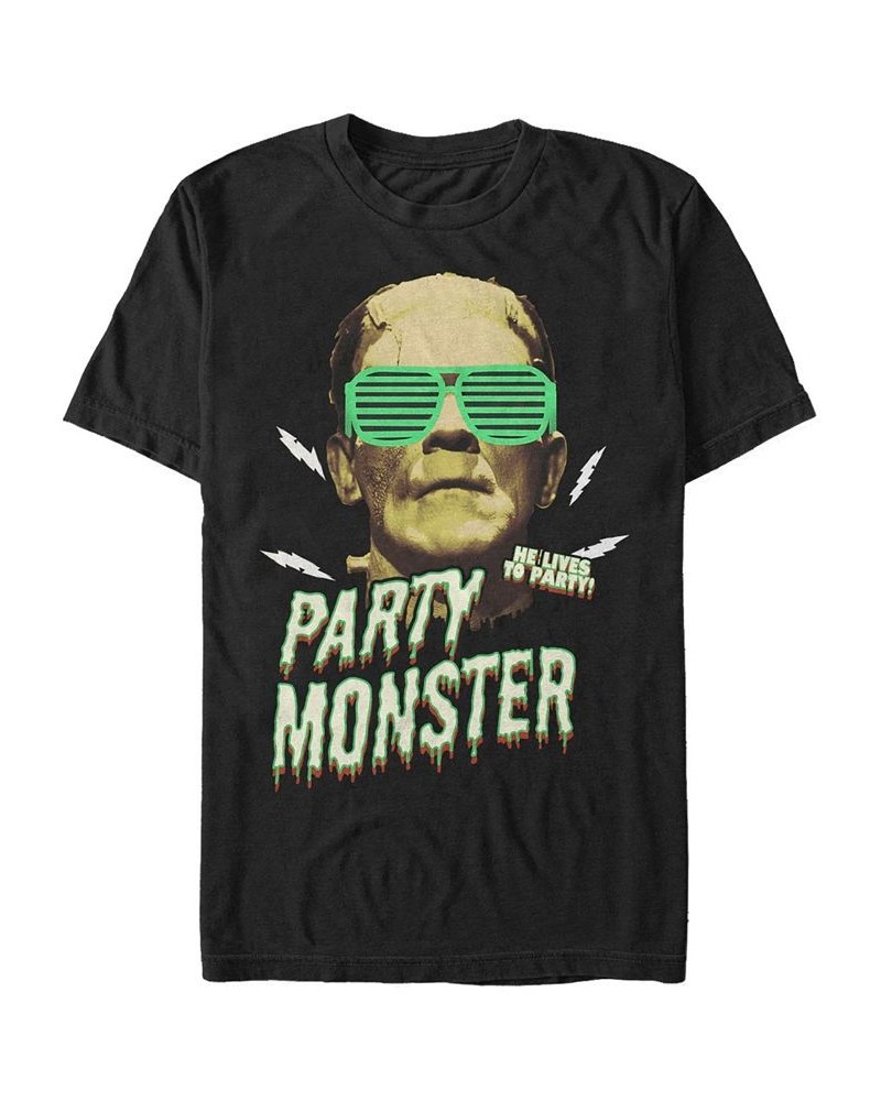 Universal Monsters Men's Frankenstein Party Monster Short Sleeve T-Shirt Black $18.89 T-Shirts