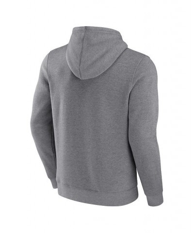 Men's Branded Heathered Gray Oakland Athletics Iconic Steppin Up Fleece Pullover Hoodie $36.75 Sweatshirt