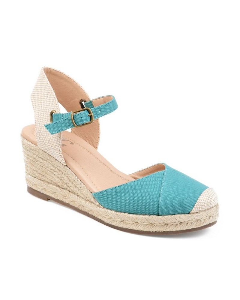 Women's Ashlyn Espadrille Sandals Blue $40.00 Shoes